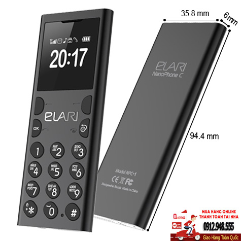 Mỏng và độc Điện thoại siêu nhỏ Elari Nanophone (C) 2017 xuất nga